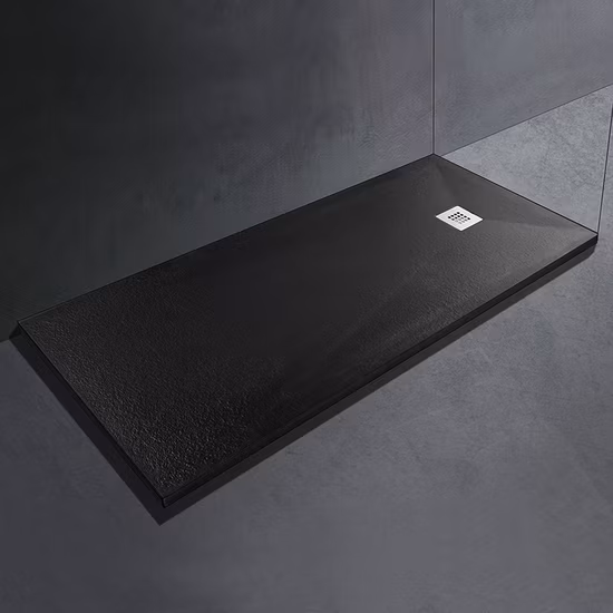 White Resin Stone Shower Trays with Left Drainer