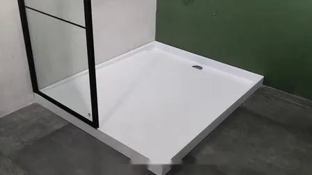 White Resin Stone Shower Trays with Left Drainer