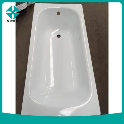 Эмалированная поверхность ванны из стали CE с противоскользящим покрытием Стандартная эмалированная стальная встроенная чугунная ванна с ручками и ножками